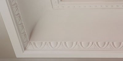 White Ornate Crown Molding