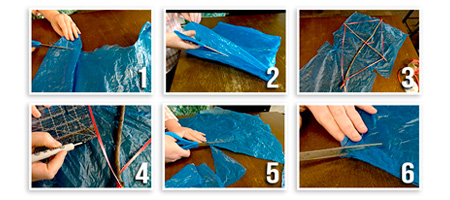 Creating Kite Sail From Plastic Bag