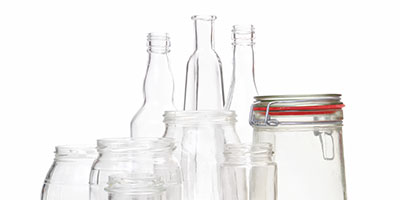 Group of Glass Jars and Bottles Ready for Reuse