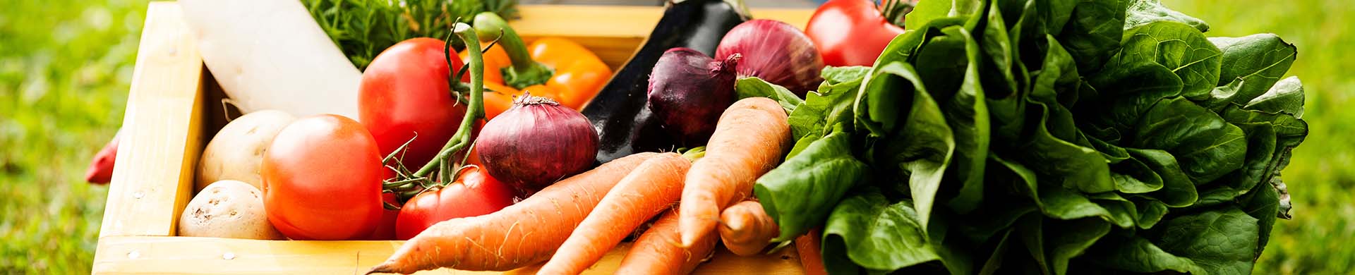 Colorful Vegetables in Wood Box