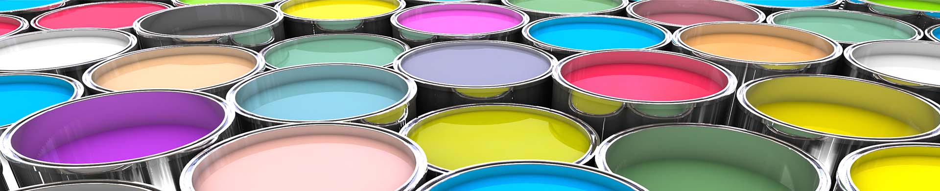 Mulitcolored Open Paint Cans