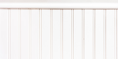 White Beadboard Wall