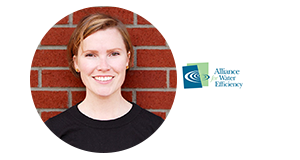 Liesel Hans Headshot and Alliance for Water Efficiency Logo
