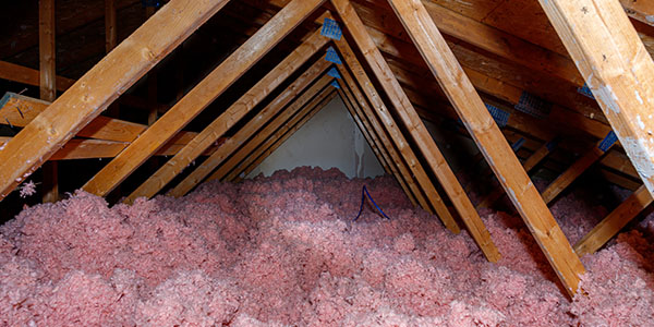 Loose-Fill Insulation in an Unfinished Attic