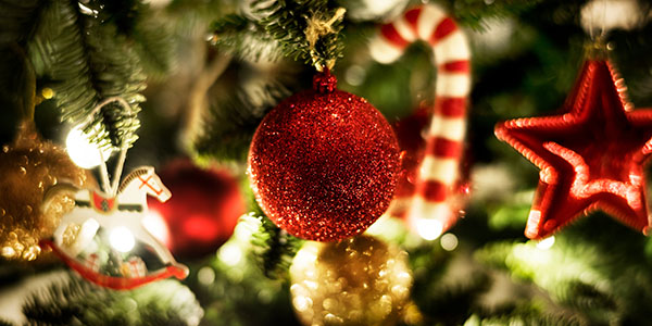 Ornaments Hanging From Christmas Tree