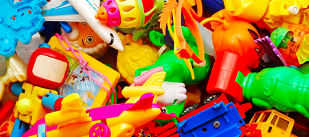 Pile Of Old And Broken Toys