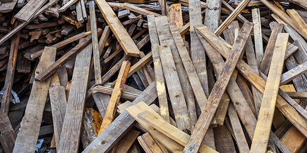 Pile of Used Wood Planks