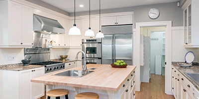 Modern Kitchen With Creamy White Walls