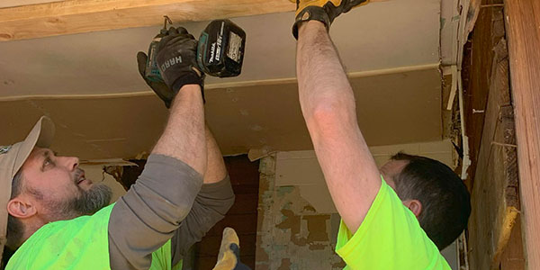 Rebuilding Together OKC Volunteers Renovating Building