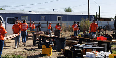 Rebuilding Together Sandoval County Volunteers Renovating Home