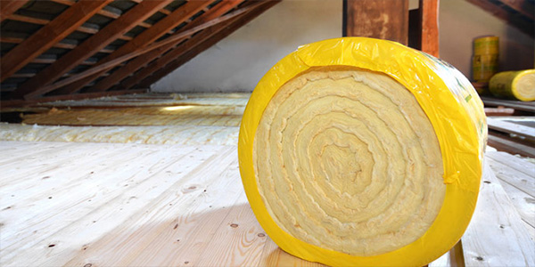 Roll of Mineral Wool in Uninsulated Attic