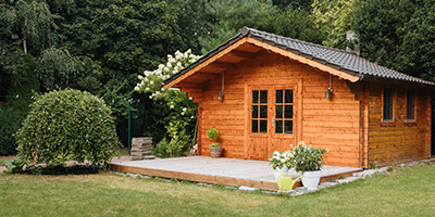 Wood Shed in Backyard