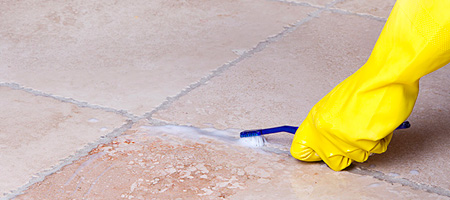 Clean Tile Grout With Toothbrush