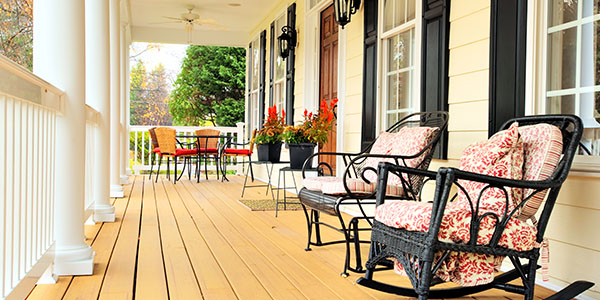 Clean and Organized Front Porch