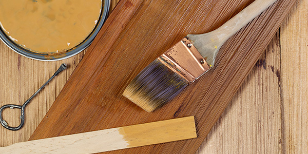 Staining Wood With Paintbrush