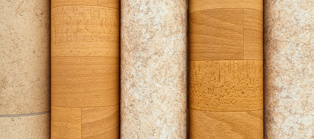 Rolls of Vinyl Flooring Samples