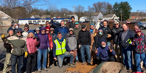 Volunteers Pose Before Trail Cleanup