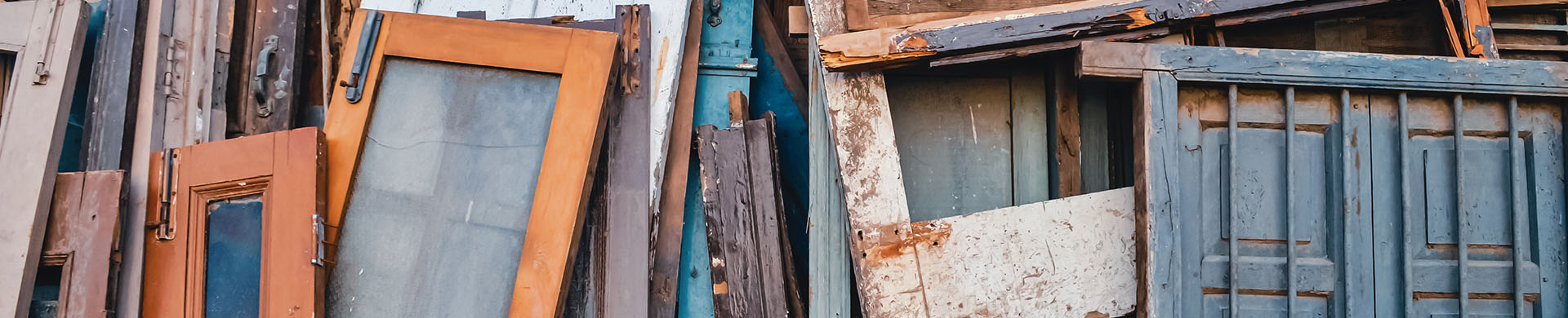 Stack of reclaimed and antique wood