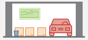 Line Art of a Decluttered Garage