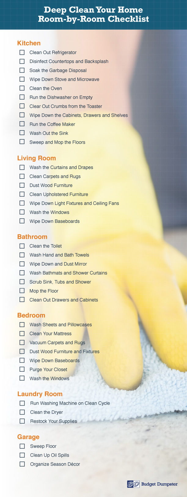 Deep Clean Your Home Room-by-Room Checklist