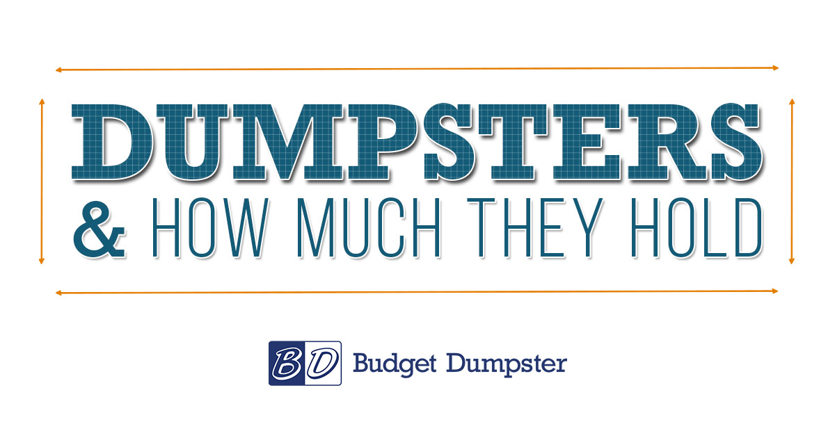 Roll Off Size Chart Infographic Budget Dumpster