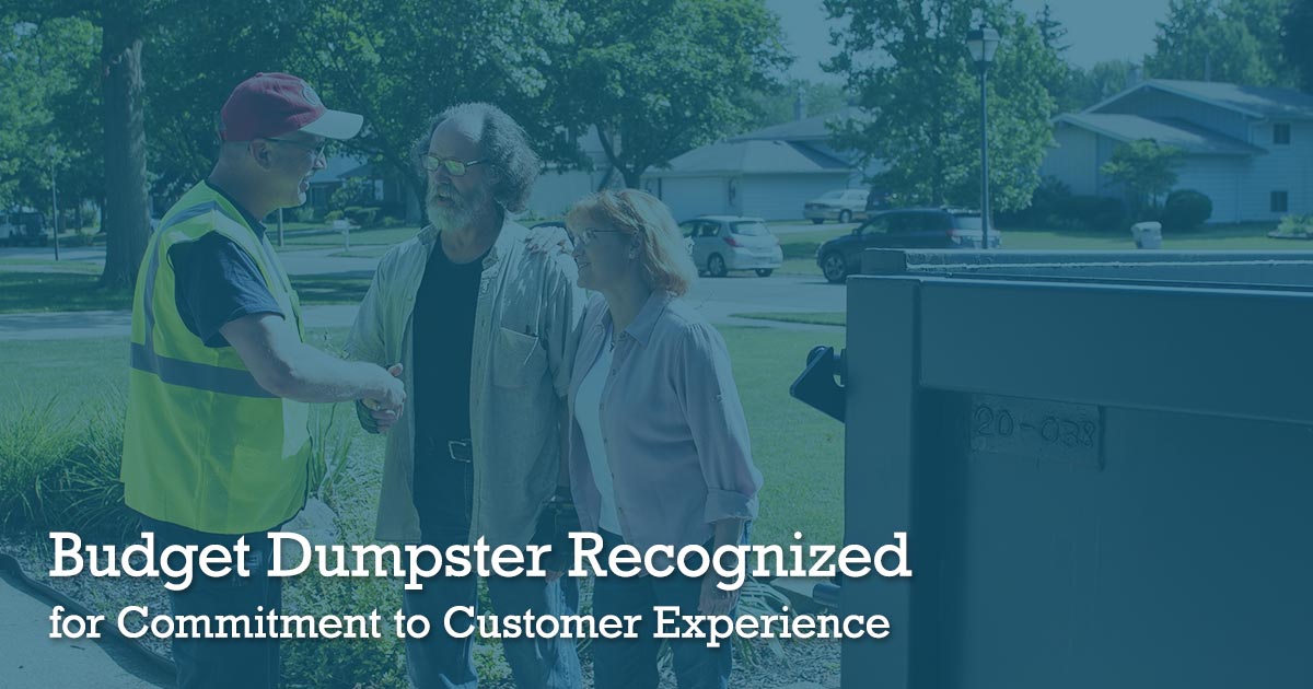 Budget Dumpster Recognized for Commitment to Customer Experience