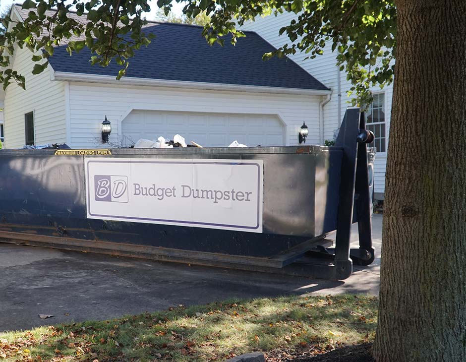 Dumpster in Driveway