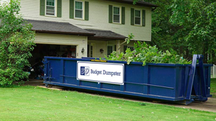 Dumpster Rental in a Home Driveway