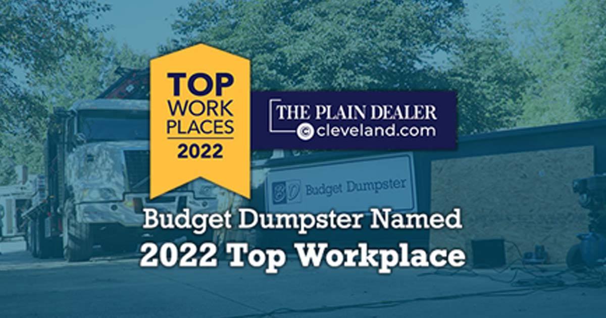 Budget Dumpster Named 2022 Top Workplace