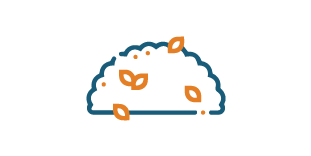 Yard waste pile icon.